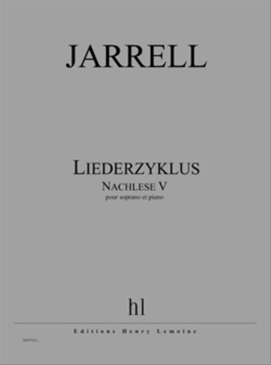 Liederzyklus - Nachlese V Soprano Voice scores gallery preview page 1