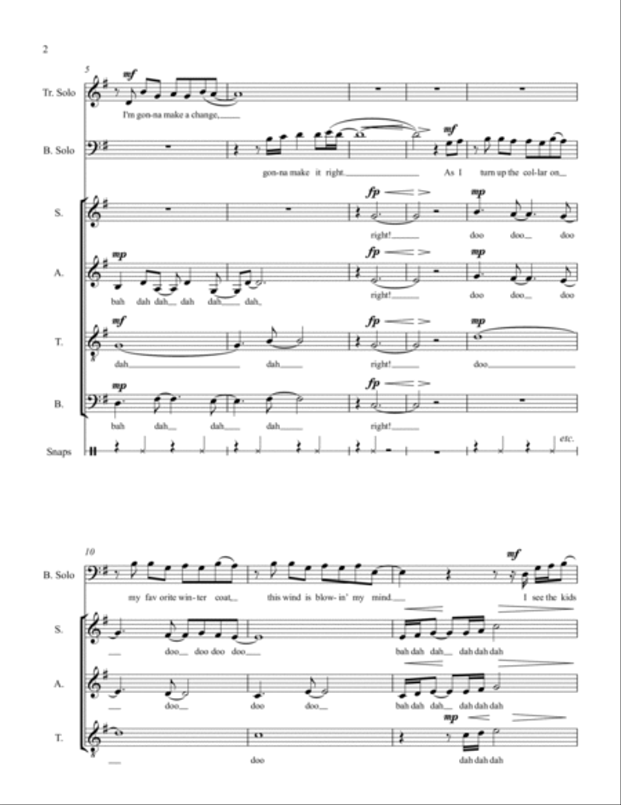 Man In The Mirror 4-Part scores gallery preview page 2