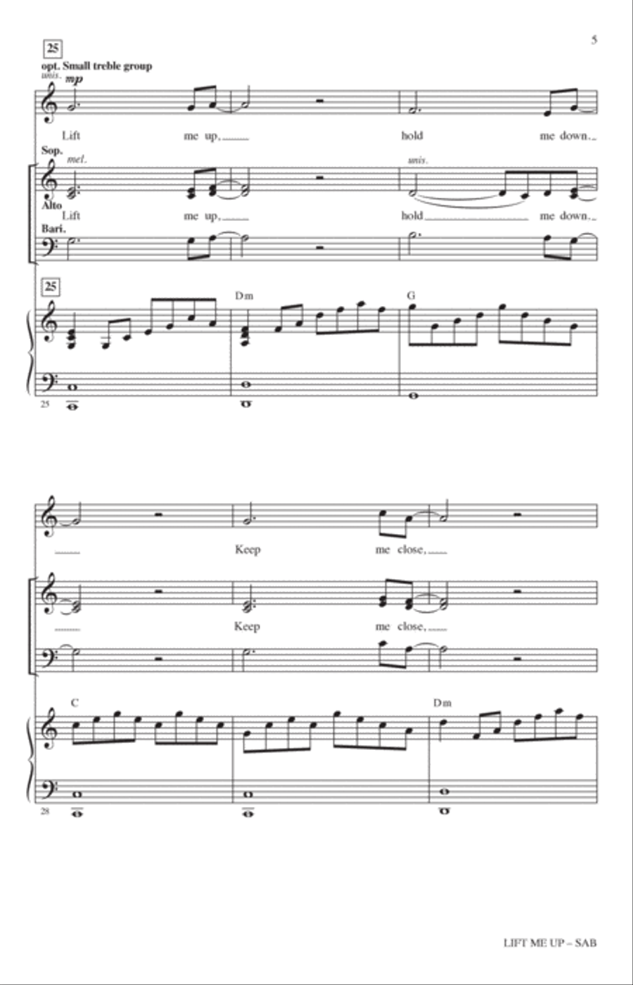 Lift Me Up (from Black Panther: Wakanda Forever) (arr. Mac Huff) 3-Part scores gallery preview page 4