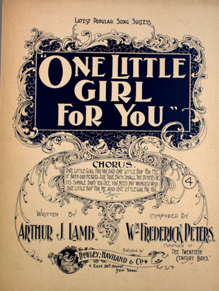 One Little Girl For You. Chorus