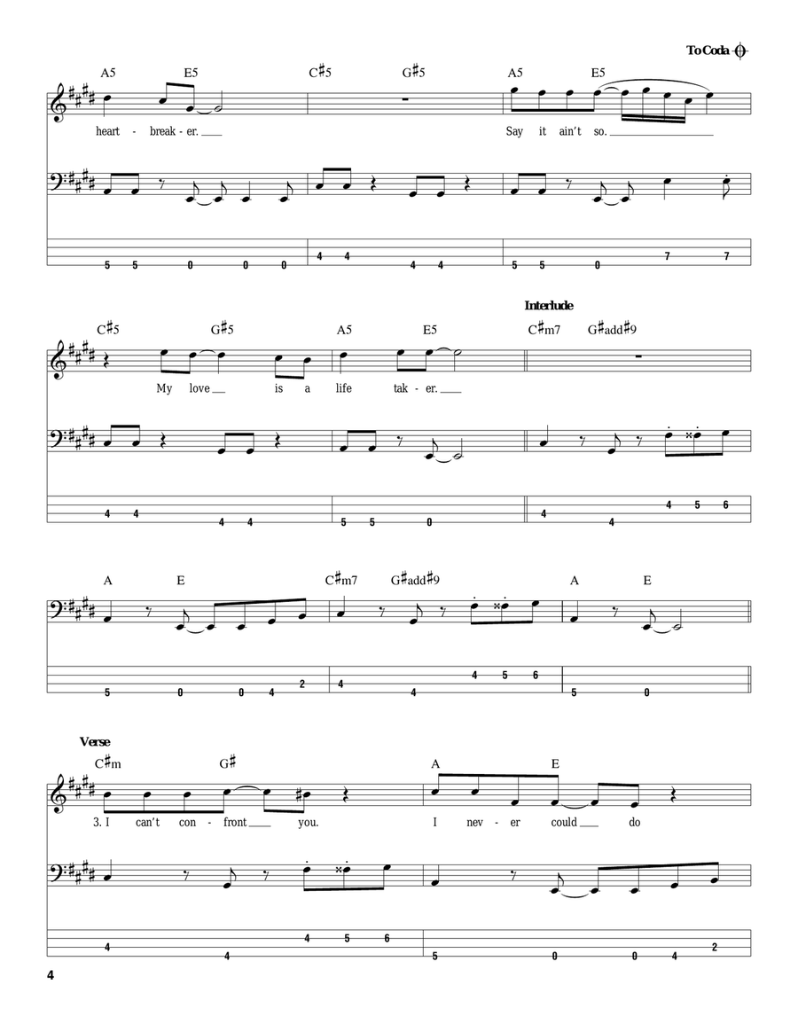 Say It Ain't So Say It Ain't So Acoustic Guitar scores gallery preview page 4