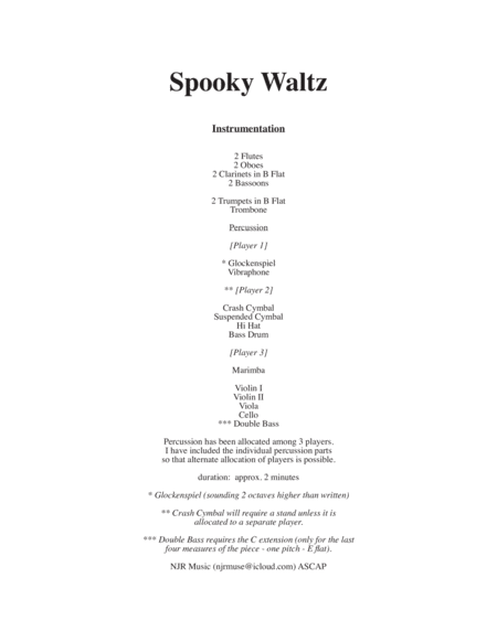 Spooky Waltz from Three Dances for Halloween (full set) image number null
