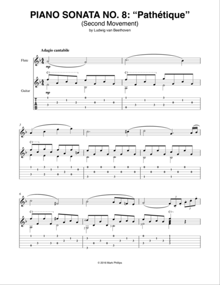 Piano Sonata No. 8: "Pathétique" (Second Movement Theme) image number null