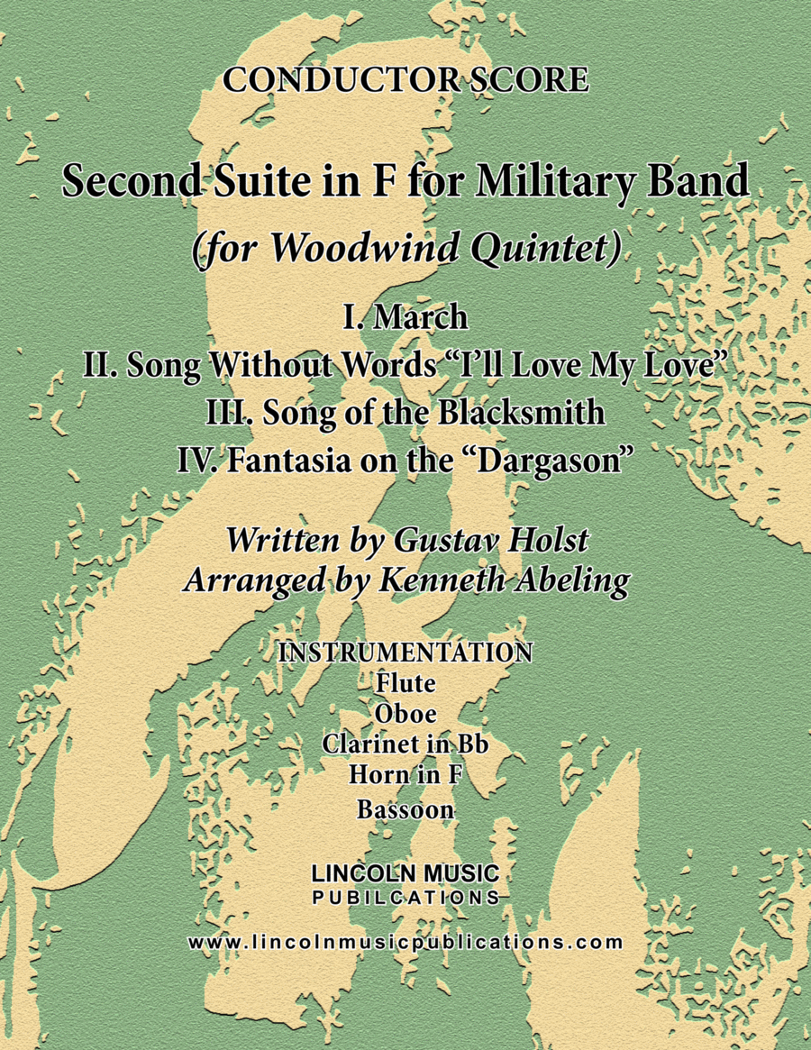 Holst - Second Suite for Military Band in F (for Woodwind Quintet) Woodwind Quintet scores gallery preview page 1