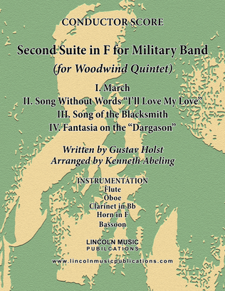 Book cover for Holst - Second Suite for Military Band in F (for Woodwind Quintet)