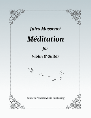 Book cover for Meditation (for Violin and Guitar)