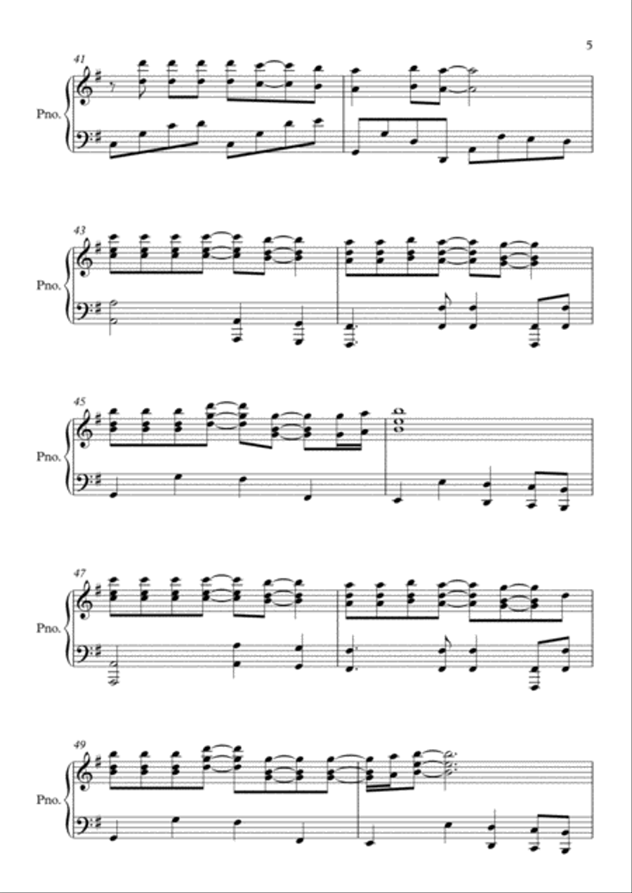 Shallow Piano Solo scores gallery preview page 5