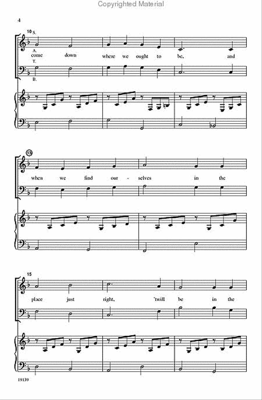 Simple Gifts / Pachelbel's Canon 4-Part scores gallery preview page 3