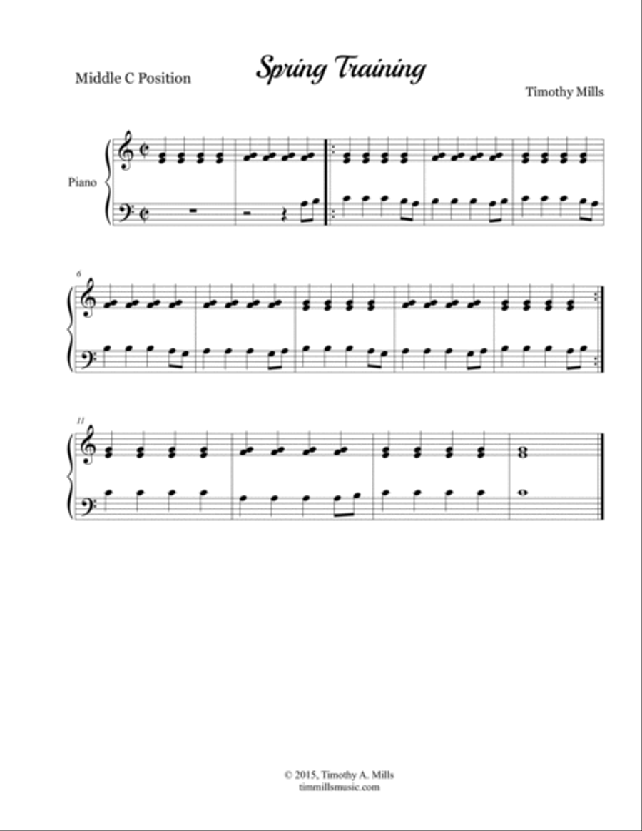 Batting Practice for Beginner Pianists Piano Method scores gallery preview page 2