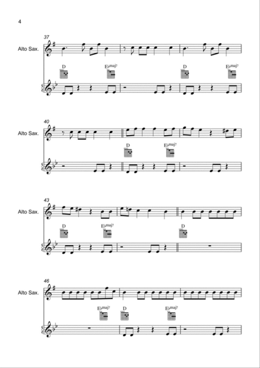Unholy Alto Saxophone scores gallery preview page 4