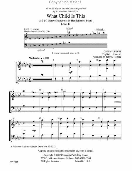 Hymn Arrangements for Piano and Handbells, Vol. 3 (Handbell Part)