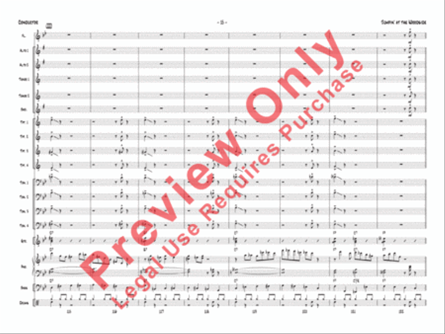 Jumpin' at the Woodside Jazz Ensemble scores gallery preview page 19