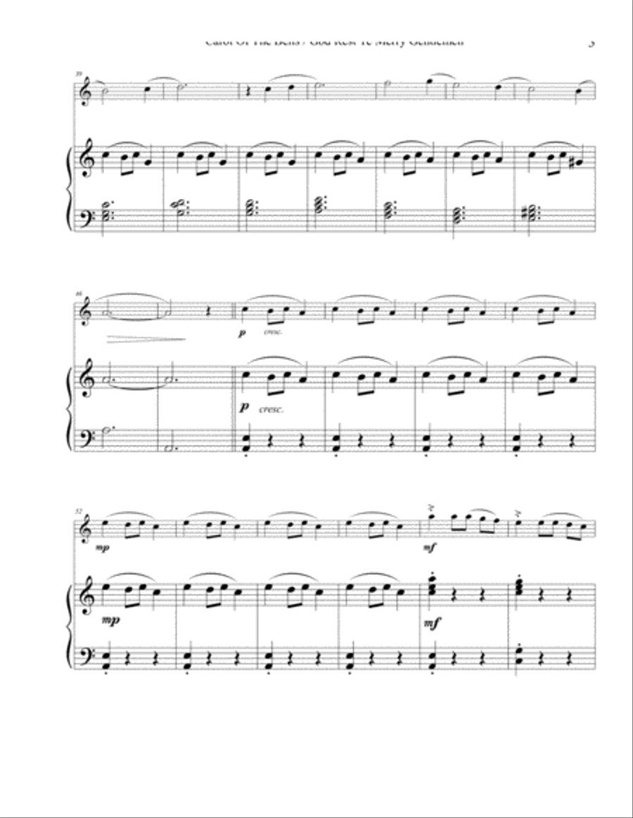 Carol of the Bells / God Rest Ye Merry Gentlemen – Violin Carol of the Bells / God Rest Ye Merry Gentlemen – Violin Violin Solo scores gallery preview page 3