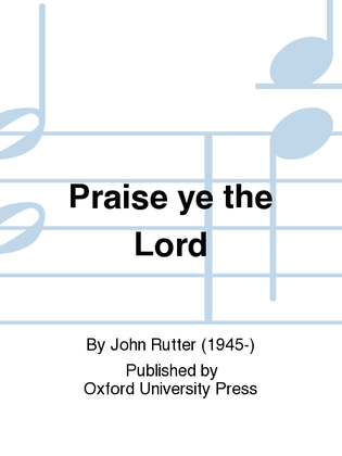 Book cover for Praise ye the Lord