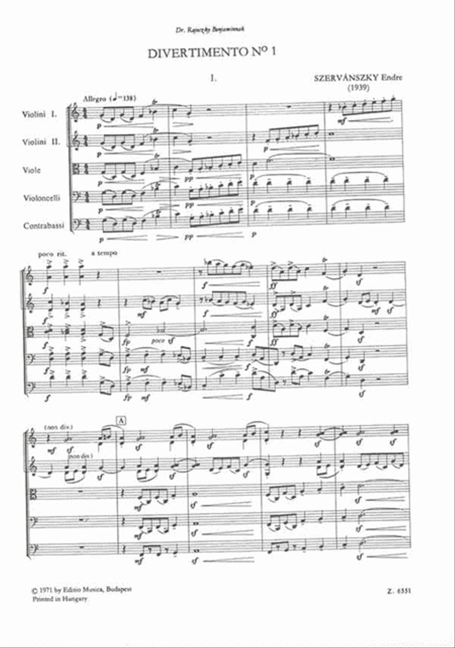 Divertimento Nr. 1 Divertimento Nr. 1 String Orchestra scores gallery preview page 2