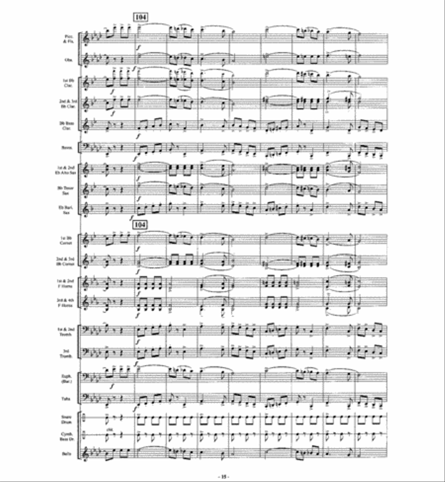 The Big Cage The Big Cage Concert Band scores gallery preview page 14
