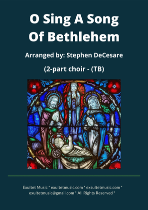 Book cover for O Sing A Song Of Bethlehem (2-part choir - (TB)