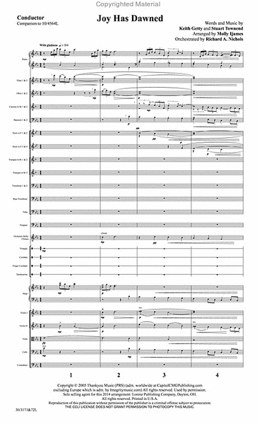 Joy Has Dawned - Orchestral Score and Parts image number null