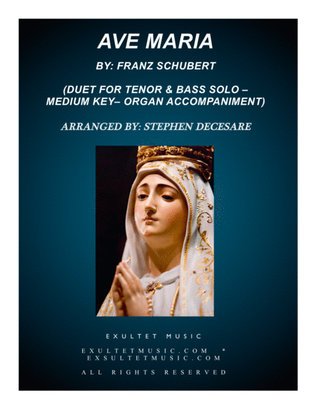 Book cover for Ave Maria (Duet for Tenor & Bass Solo - Medium Key - Organ Accompaniment)