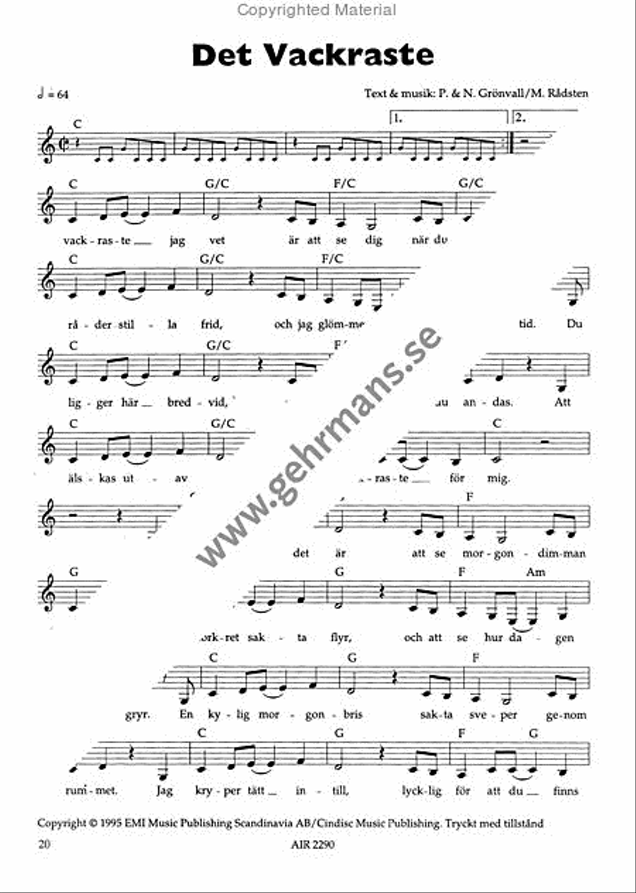 Pop 95 Pop 95 Piano, Vocal, Guitar scores gallery preview page 4