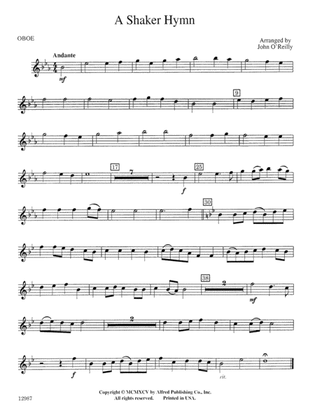 A Shaker Hymn: Oboe