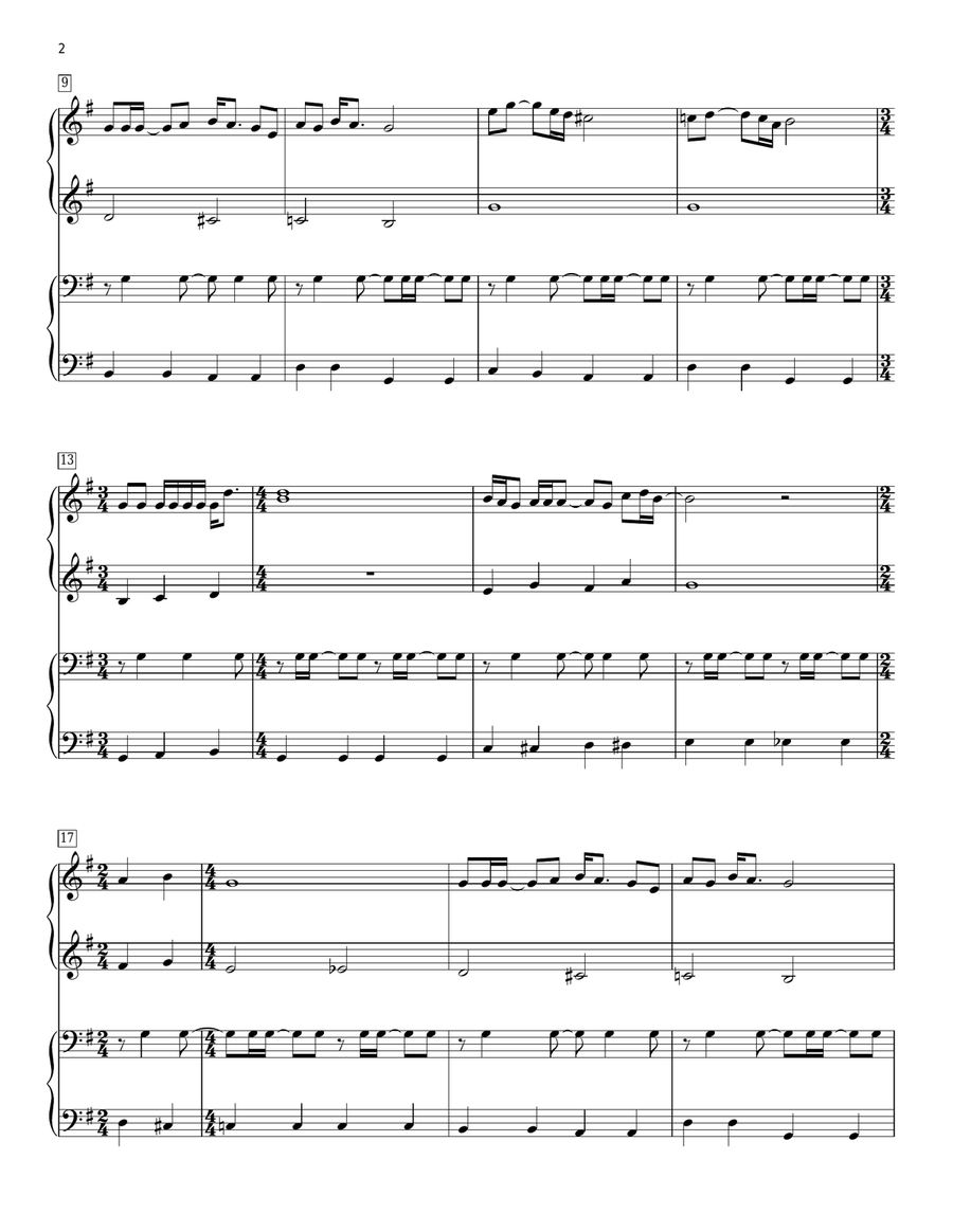 Blackbird Blackbird Piano Duet scores gallery preview page 2