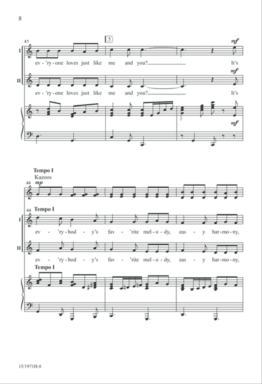Everybody's Favorite Melody! 2-Part scores gallery preview page 9