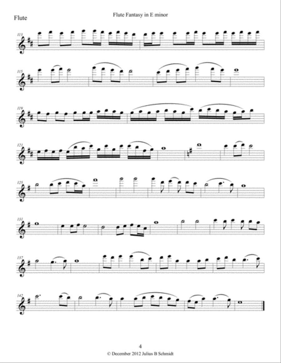Flute Fantasy No. 2 in E minor Woodwind Duet scores gallery preview page 5
