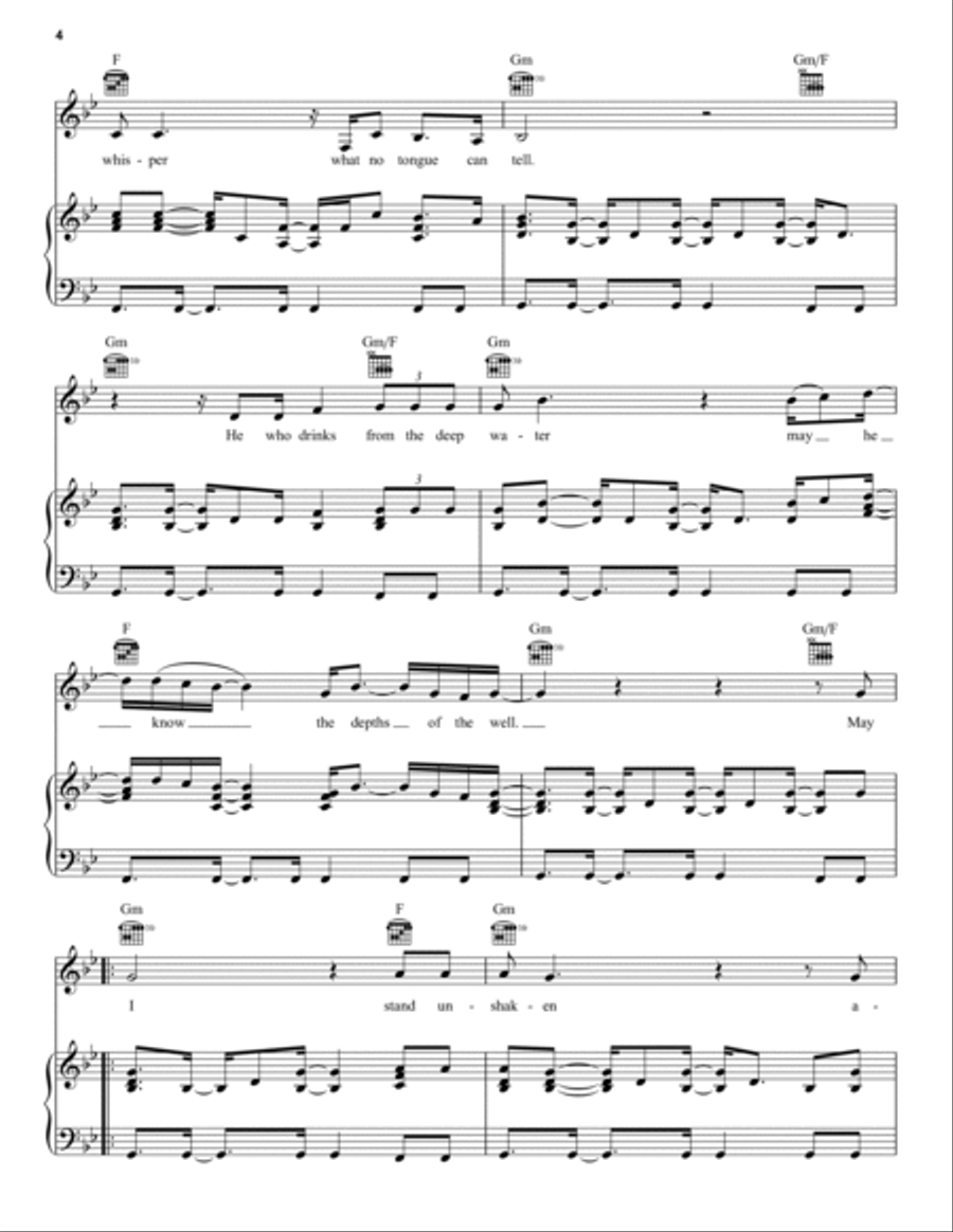 Unshaken (from Red Dead Redemption 2) Piano, Vocal, Guitar scores gallery preview page 4