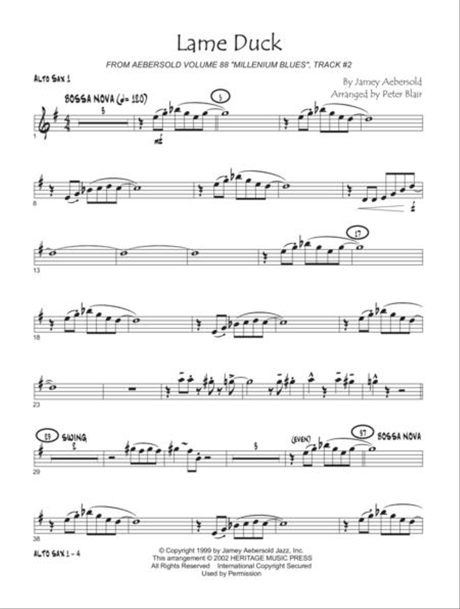 Aebersold Jazz Ensemble, Vol. 1 - Alto Sax 1 Jazz Ensemble scores gallery preview page 4