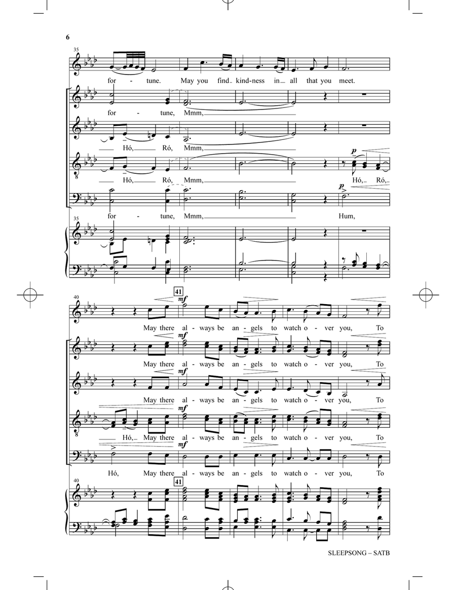 Sleepsong 4-Part scores gallery preview page 5