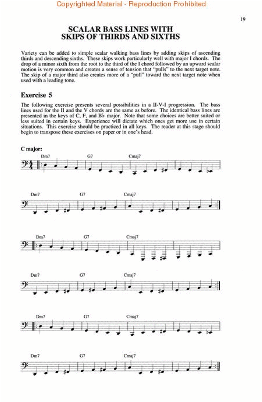 Playing Keyboard Bass Lines Left-Hand Technique for Keyboards Piano Method scores gallery preview page 3
