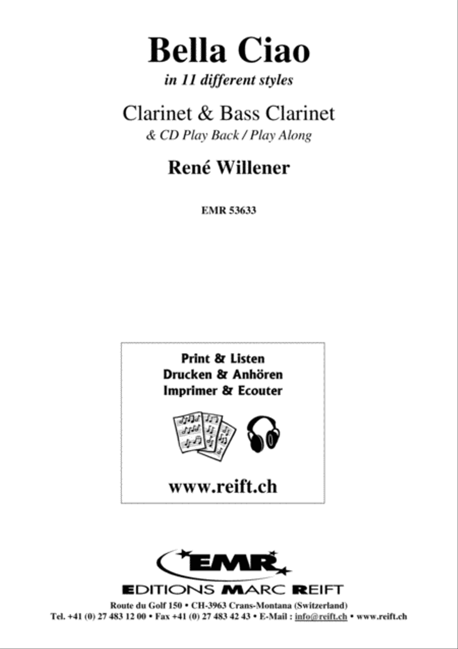 Bella Ciao Bella Ciao Bass Clarinet scores gallery preview page 2