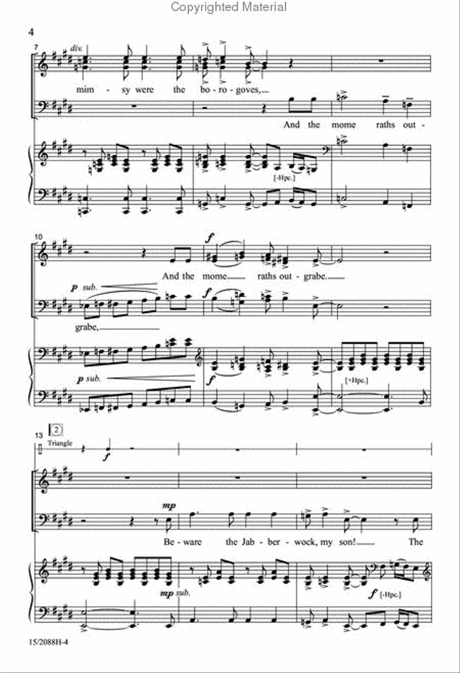 Jabberwocky 4-Part scores gallery preview page 3