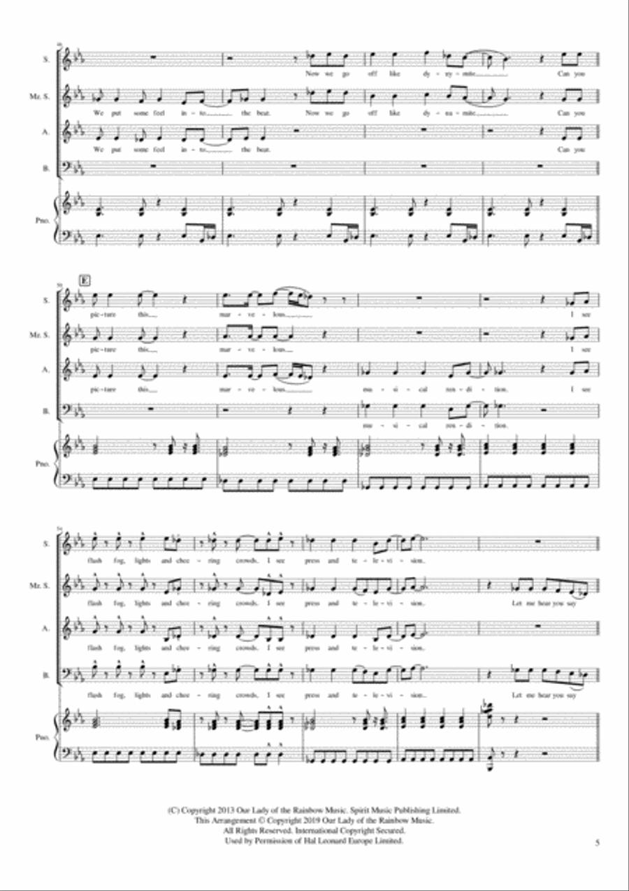 Everybody Say Yeah Everybody Say Yeah 4-Part scores gallery preview page 5