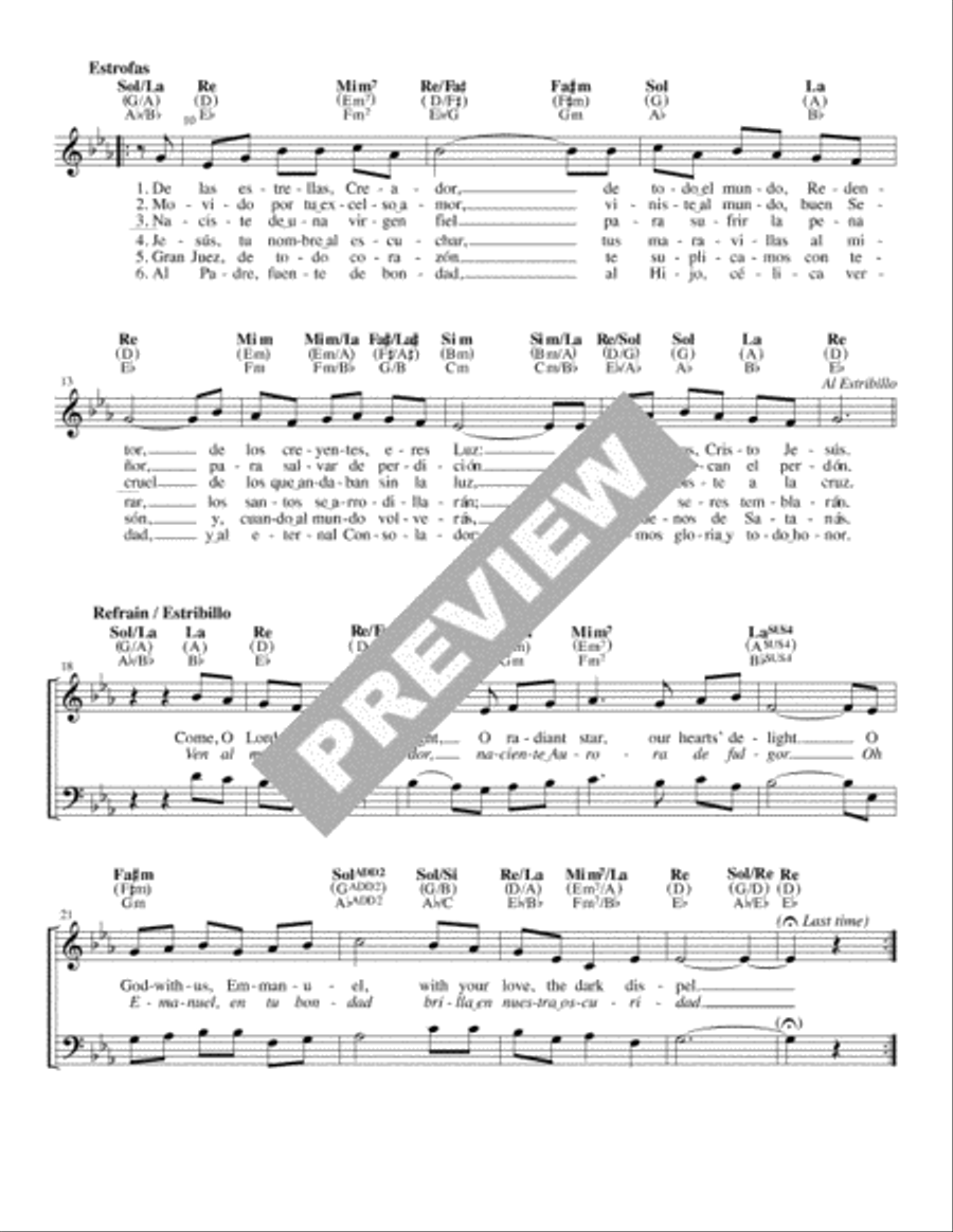 Creator of the Stars of Night / De las Estrellas, Creador - Guitar edition Guitar scores gallery preview page 3