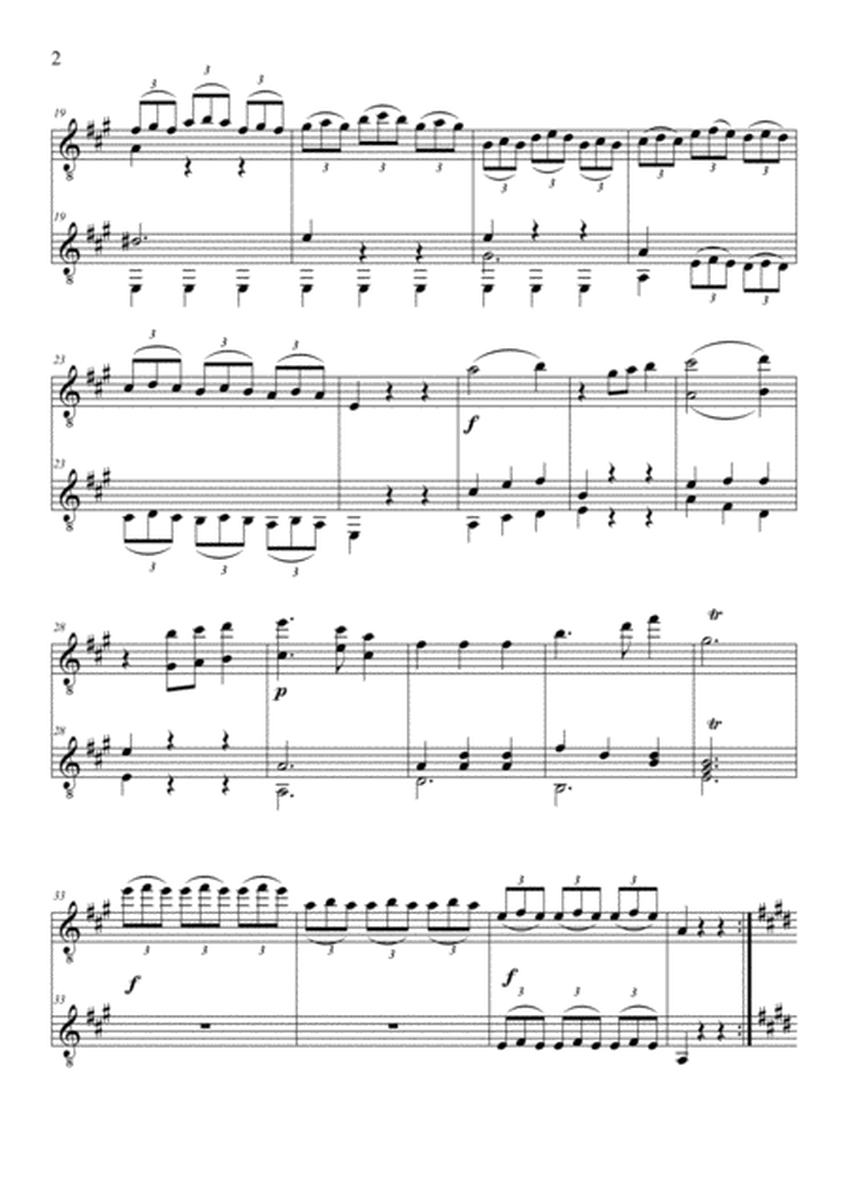 Menuet from String Quartet KV 169 for 2 Guitars