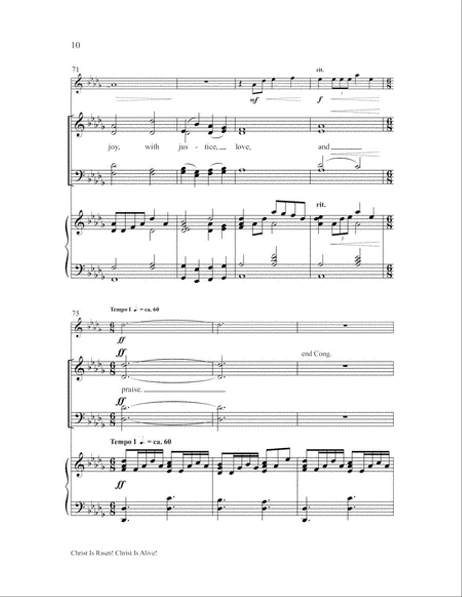 Christ Is Risen! Christ Is Alive! Choir scores gallery preview page 10