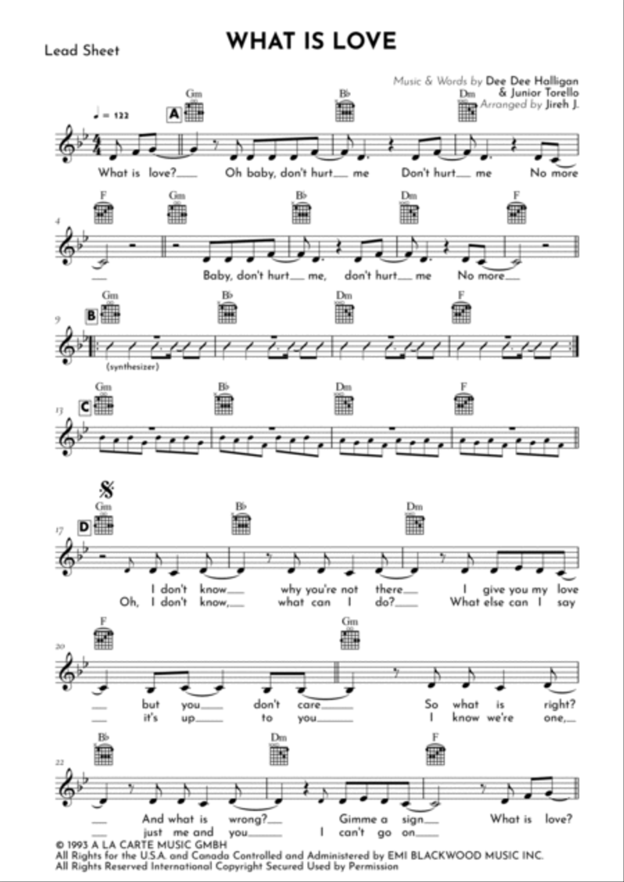 What Is Love Electric Guitar scores gallery preview page 2