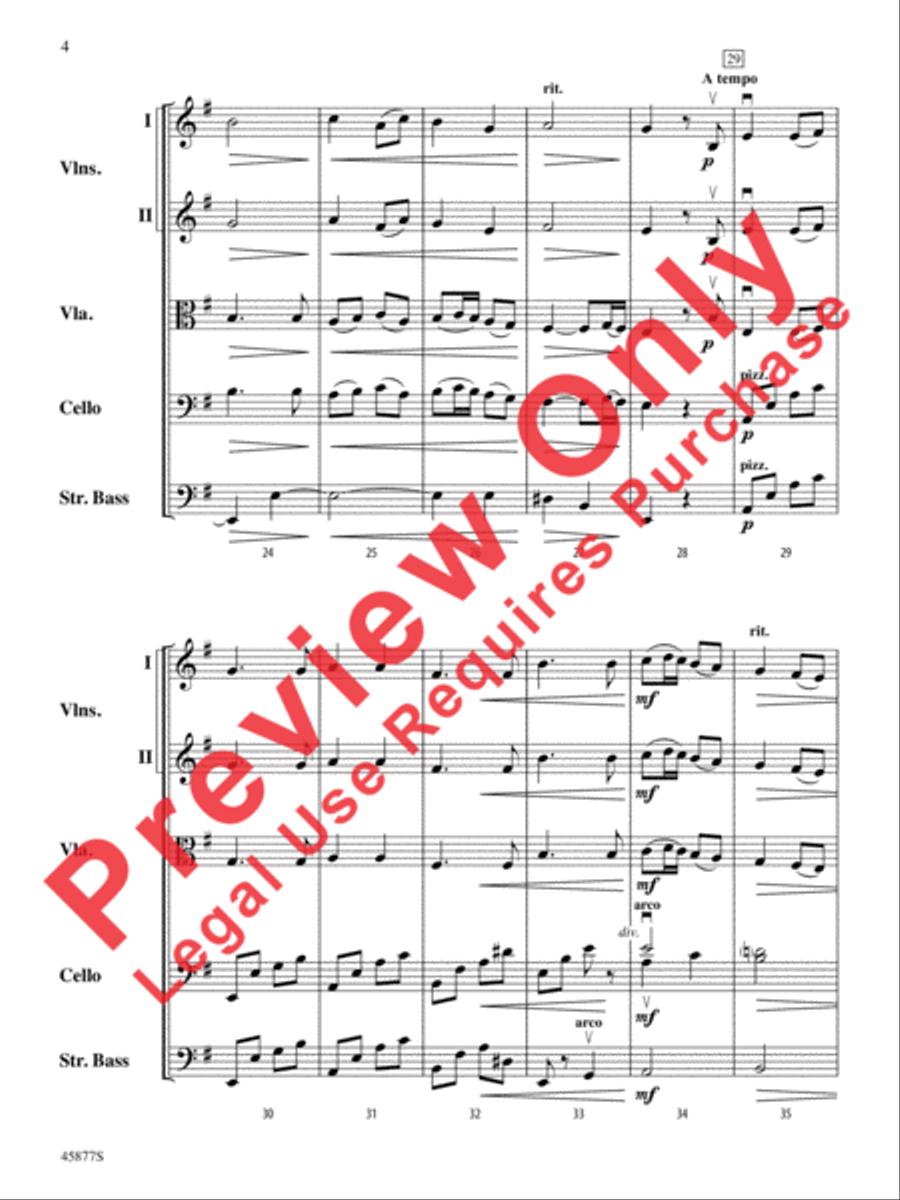 Old French Melody String Orchestra scores gallery preview page 4