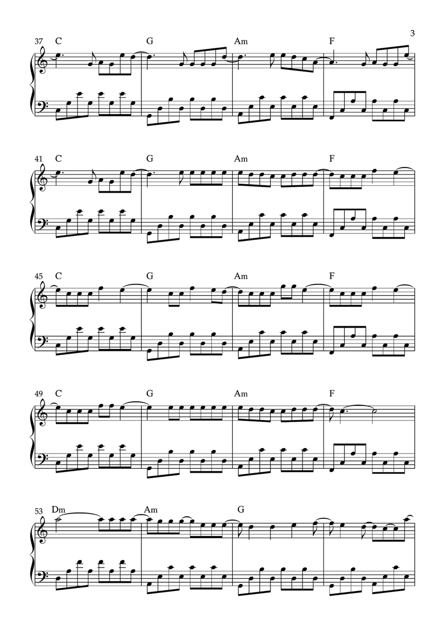 Someone You Loved Easy Piano scores gallery preview page 3