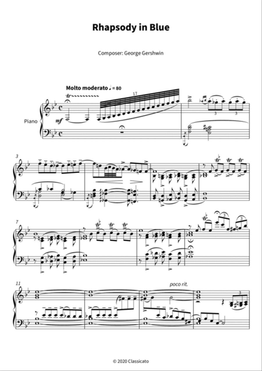 Rhapsody in Blue Piano scores gallery preview page 3
