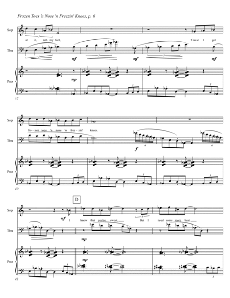 Frozen Toes 'n Nose 'n Freezin' Knees Small Ensemble scores gallery preview page 6