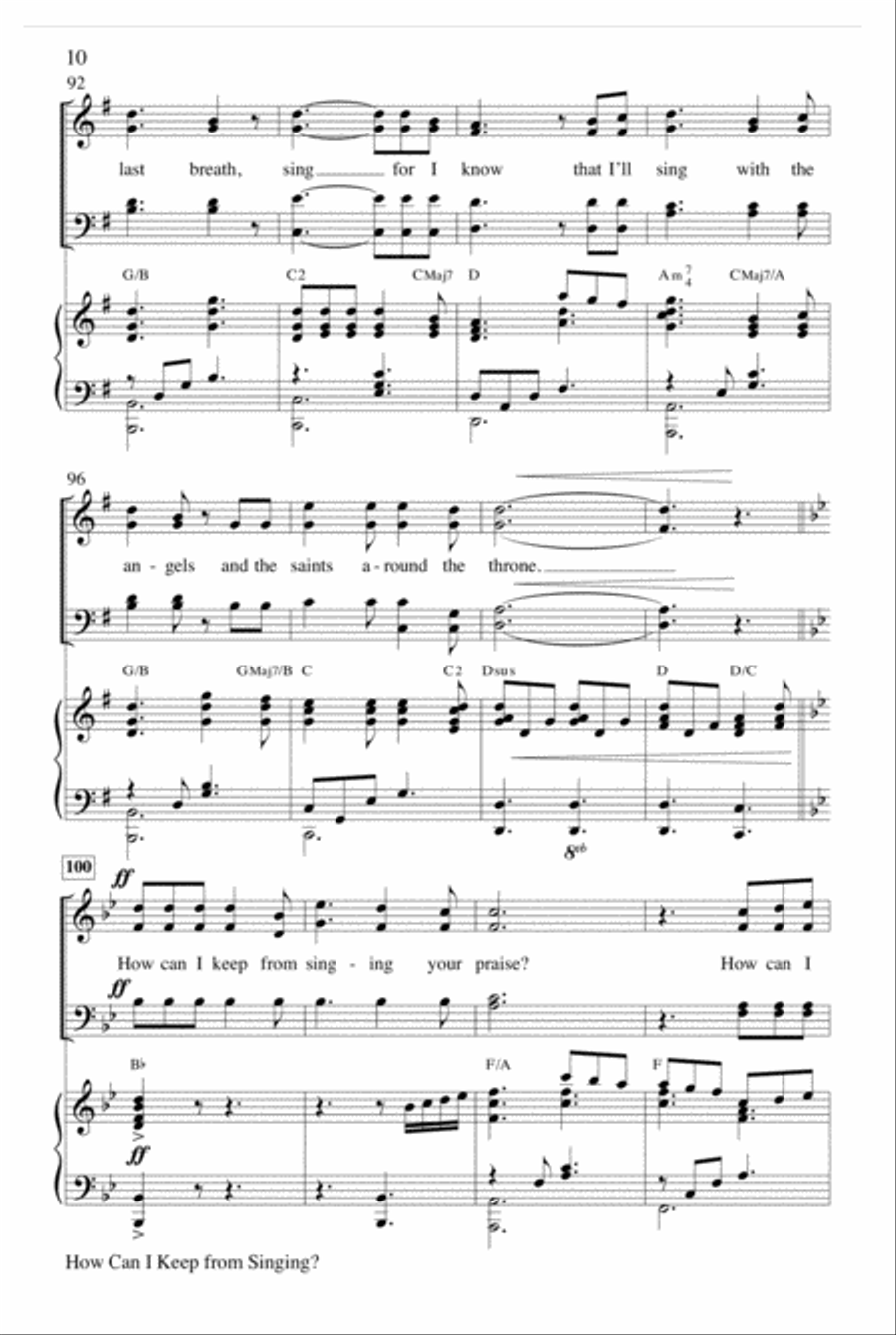 How Can I Keep From Singing? Choir scores gallery preview page 10