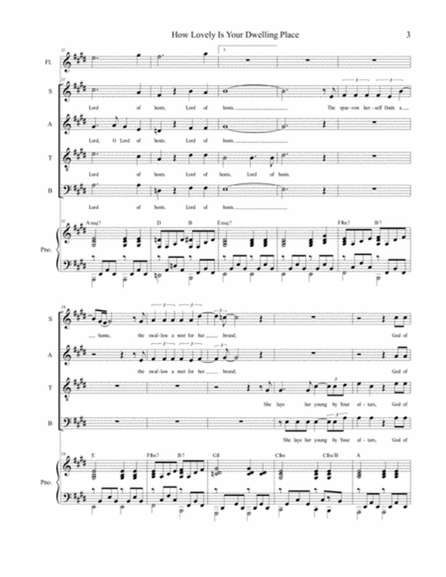How Lovely Is Your Dwelling Place (for SATB) image number null