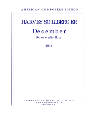 Book cover for [Sollberger] December