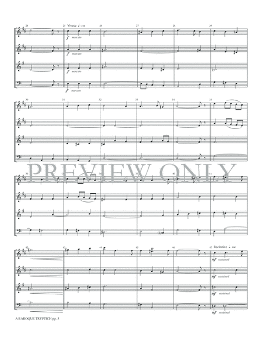 A Baroque Tryptich A Baroque Tryptich Brass Quartet scores gallery preview page 7