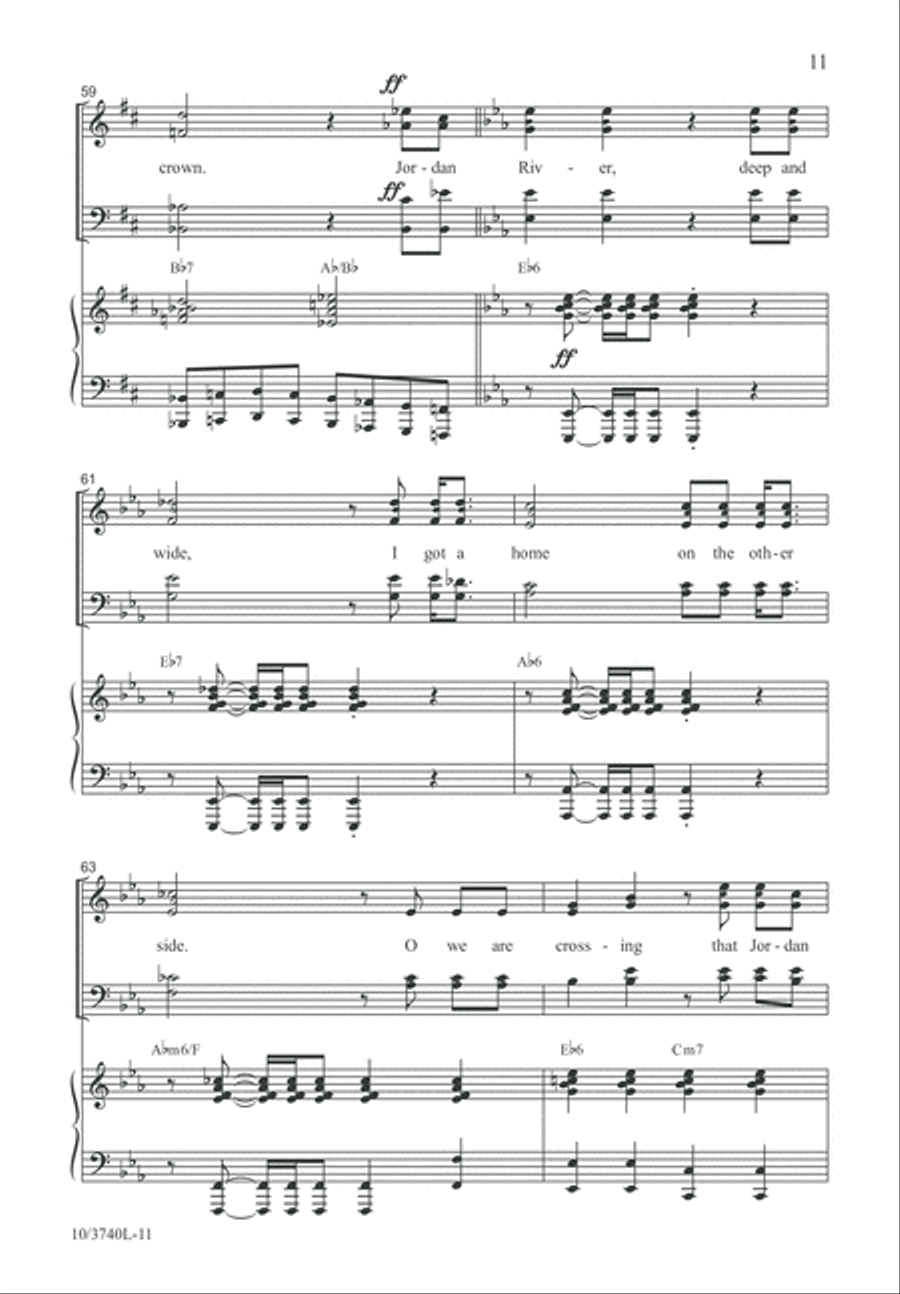 We Are Crossing Jordan River 4-Part scores gallery preview page 11