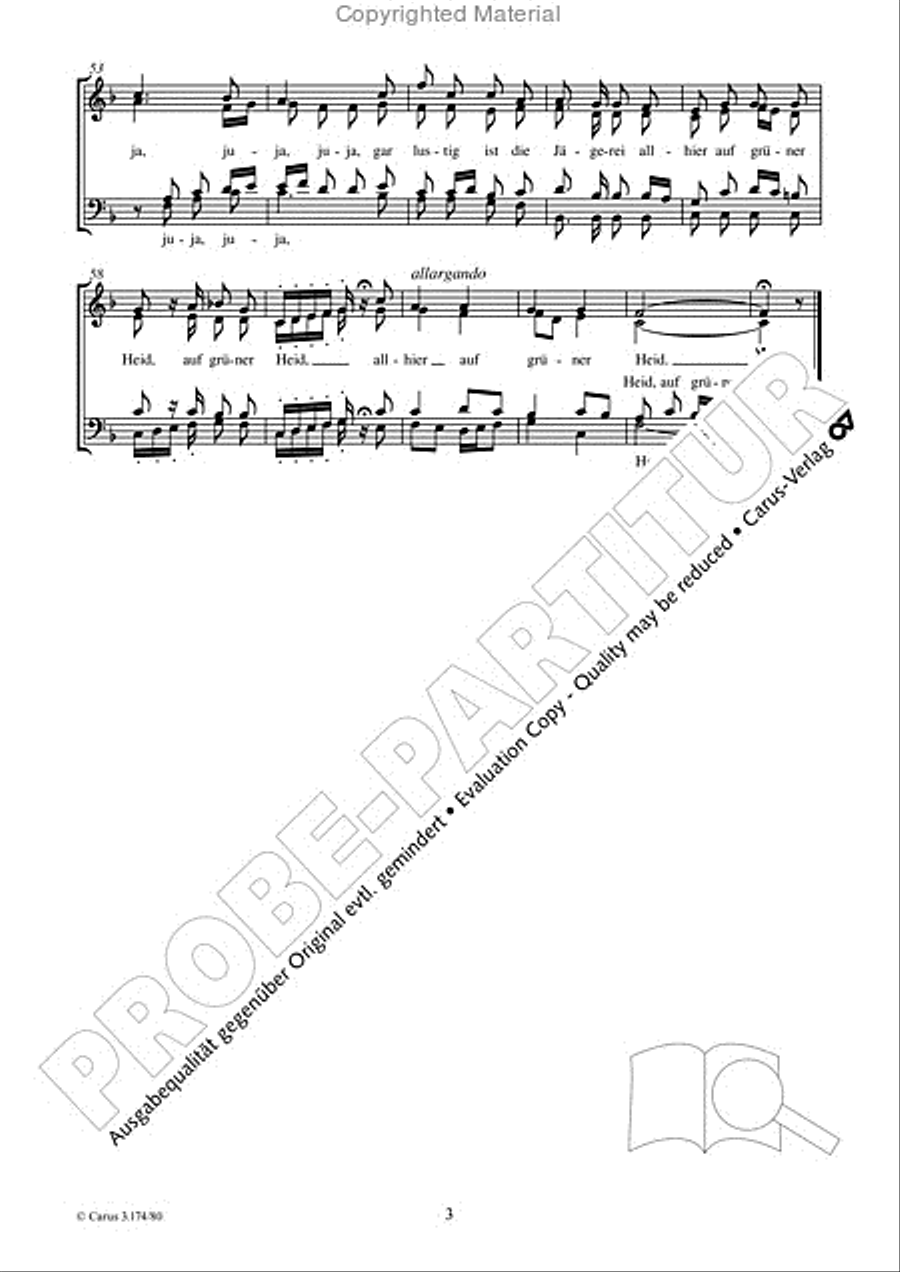 Ein Jager aus Kurpfalz 4-Part scores gallery preview page 4