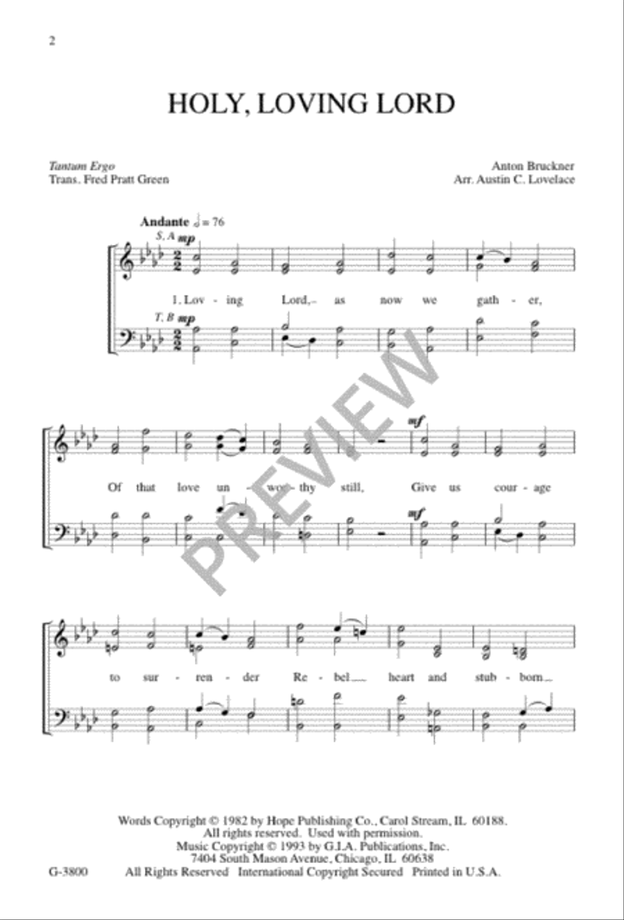 Holy, Loving Lord 4-Part scores gallery preview page 3